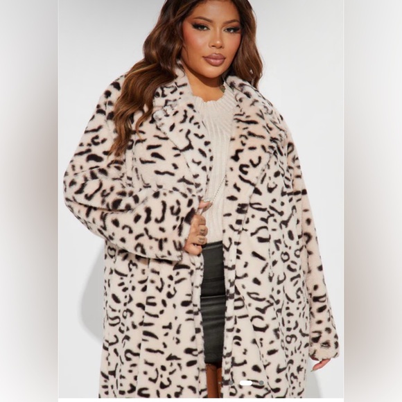 Fashion Nova Leopard Print Long Coat - Picture 2 of 4